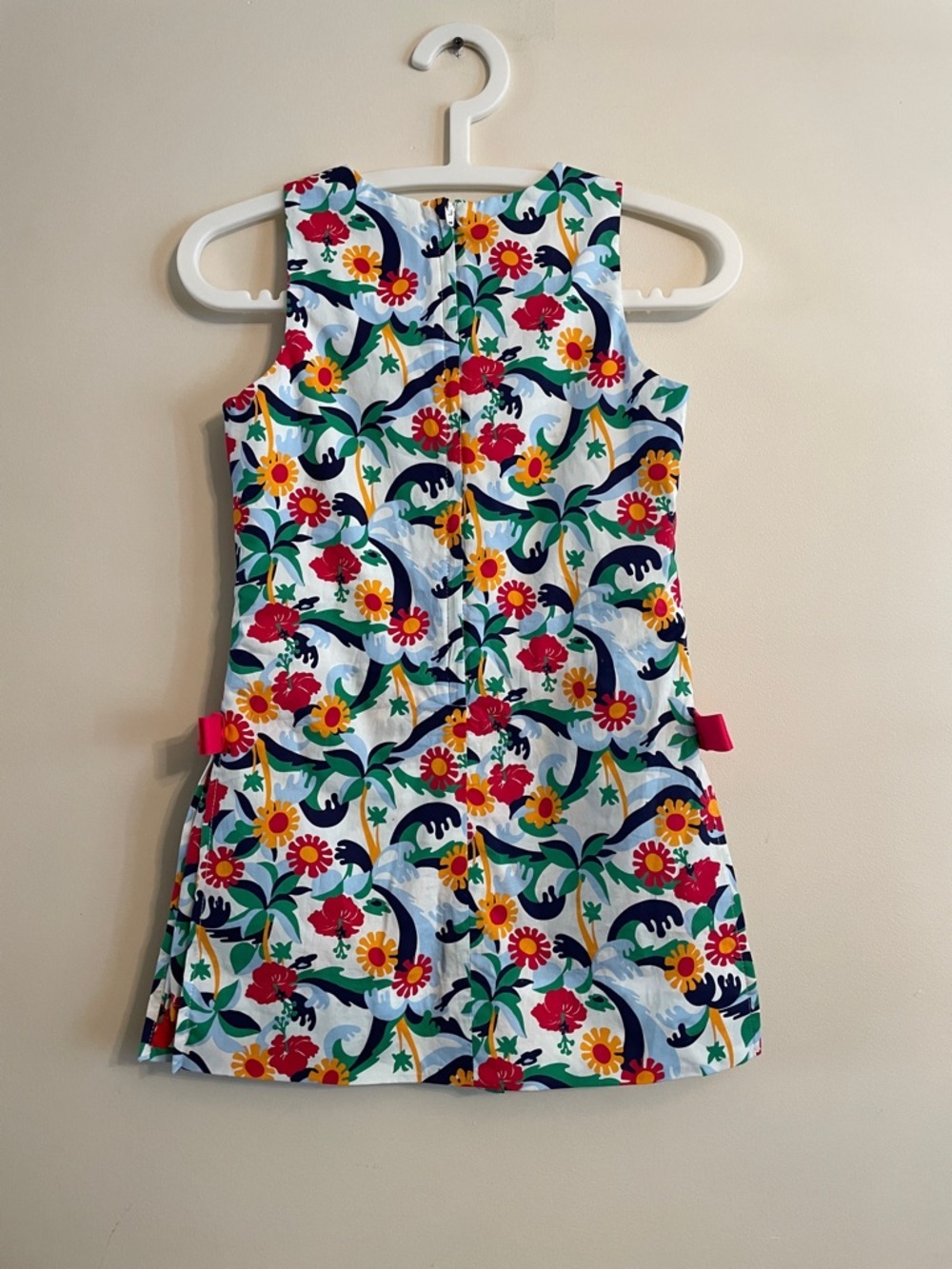 Classic Prep White Floral Shift Dress with shorts size 10 Girl - Picture 2 of 9